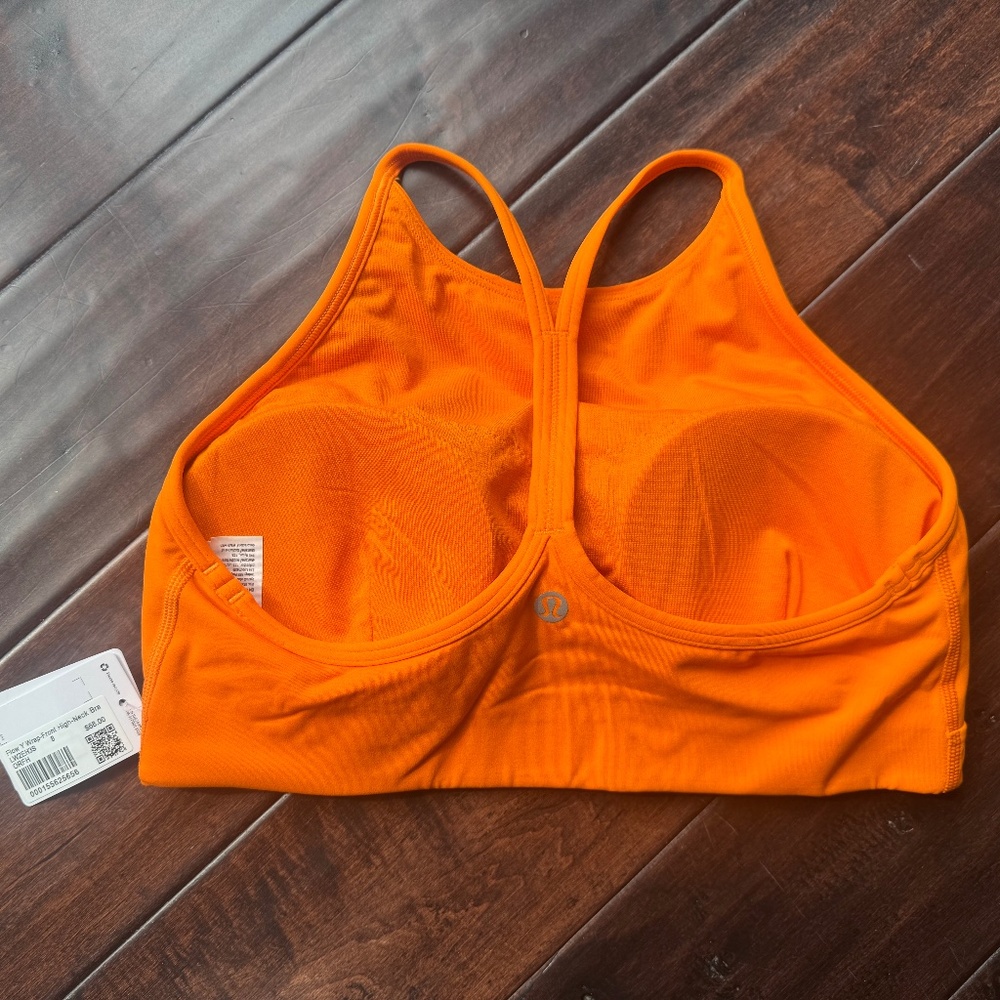 Lululemon Flow Y Wrap Front High Neck Bra, ORFH, Size 8, NWT - Picture 2 of 3
